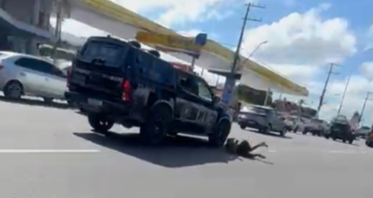 VÍDEO: Suspeito de assalto é atingido por viatura e detido após fuga na Djalma Batista